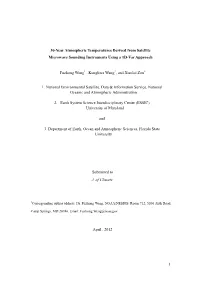 30-Year Atmospheric Temperatures Derived from Satellite Microwave Sounding Instruments Using a 1D-Var Approach