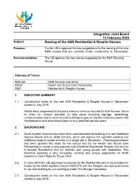 Integration Joint Board 13 February 2020 Naming of the ASN