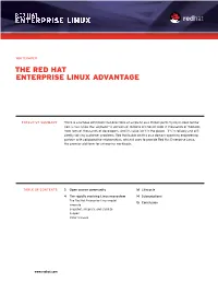 The Red Hat Enterprise Linux Advantage