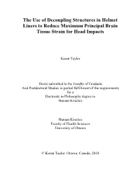 The Use of Decoupling Structures in Helmet Liners to Reduce Maximum Principal Brain Tissue Strain for Head Impacts
