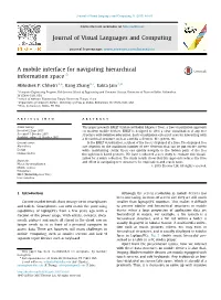 A Mobile Interface for Navigating Hierarchical Information Space$