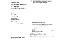 Face-To-Face Dialogue As a Micro-Social Context. the Example of Motor Mimicry