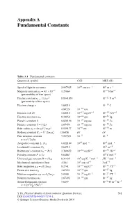 Fundamental Constants