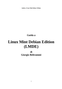 Linux Mint Debian Edition (LMDE) Di Giorgio Beltrammi