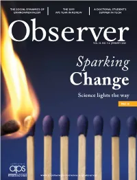 Sparking Change Science Lights the Way PAGE 28