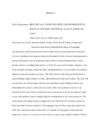ABSTRACT Title of Dissertation: MIND THE