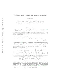 Arxiv:2010.14365V1 [Math.DS] 27 Oct 2020 Theorem