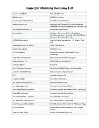 Company Match List 2020