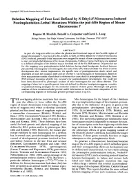 Deletion Mapping of Four Loci Defined by N-Ethyl-N-Nitrosourea-Induced Postimplantation-Lethal Mutations Within the Pid-Hb
