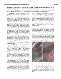 DETAILED GEOMORPHOLOGIC-TECTONIC MAPPING of the TEMPE TERRA REGION, MARS UNDER CONSIDERATION of CHRONOSTRATIGRAPHIC ASPECTS A. Neesemann1, S