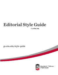 Editorial Style Guide