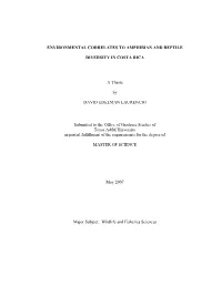 Environmental Correlates to Amphibian and Reptile