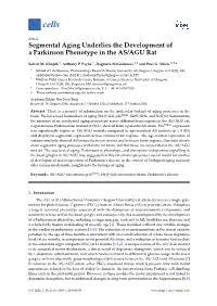 Segmental Aging Underlies the Development of a Parkinson Phenotype in the AS/AGU Rat