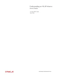 Understanding an OLAP Solution from Oracle