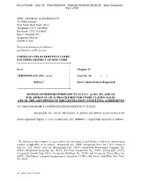 16-11275-Shl Doc 10 Filed 05/04/16 Entered 05/04/16 03:28:23 Main Document Pg 1 of 82
