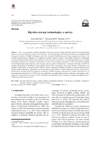 Big Data Storage Technologies: a Survey