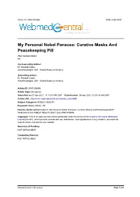 Curative Masks and Peacekeeping Pill