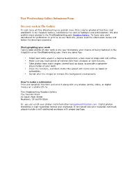 Fine Woodworking Gallery Submission Form See Your Work In