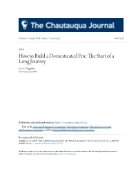How to Build a Domesticated Fox: the Ts Art of a Long Journey Lee A