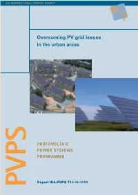 Overcoming PV Grid Issues in the Urban Areas