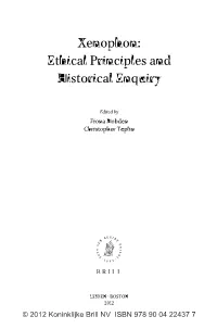 Xenophon: Ethical Principles and Historical Enquiry
