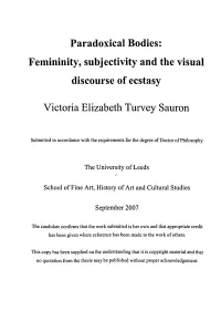 Femininity, Subjectivity and the Visual Discourse of Ecstasy