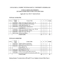 Iii Year Course Structure & Syllabus (R16)