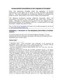 Jurisprudential Annotations to the Yogyakarta Principles*