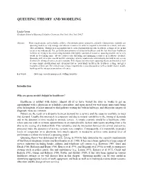 Queueing Theory and Modeling