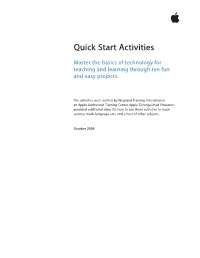 Quick Start Activities