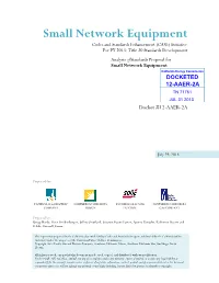 Small Network Equipment Codes and Standards Enhancement (CASE) Initiative for PY 2013: Title 20 Standards Development