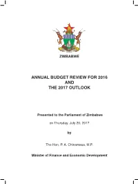 Zimbabwe Annual Budget Review for 2016 and the 2017 Outlook