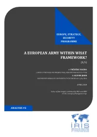 A European Army Within What Framework?