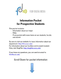 Information Packet for Prospective Students