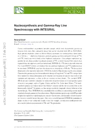 Nucleosynthesis and Gamma-Ray Line Spectroscopy with INTEGRAL