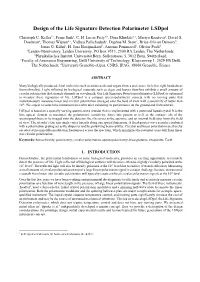 Design of the Life Signature Detection Polarimeter Lsdpol