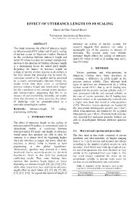 Effect of Utterance Length on F0 Scaling