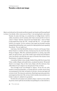 Erik Rutherford Toronto: a City in Our Image