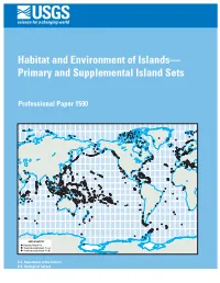 Habitat and Environment of Islands— Primary and Supplemental Island Sets