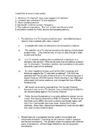 I Would Like to Cover 6 Main Points