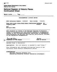 NRIS Reference Number: 91000917 Date Listed: 7/23/91 King City Joint Union High School Auditorium Monterev CA Property Name County State N/A Multiple Name