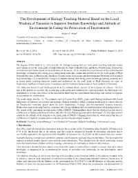 The Development of Biology Teaching Material Based on the Local