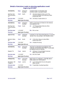 Details of Decisions Made on Planning Applications Week Beginning 8/1/2007