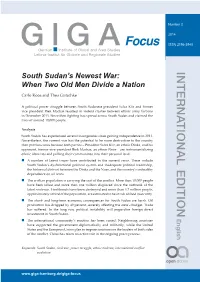 South Sudan's Newest War: When Two Old Men Divide a Nation