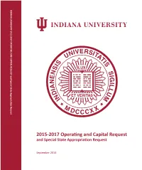 2015-2017 OPERATING and CAPITAL REQUEST and Special State Appropriation Request