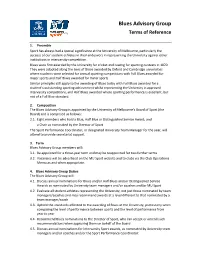 Blues Advisory Group Terms of Reference