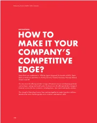 How to Make It Your Company's Competitive Edge?