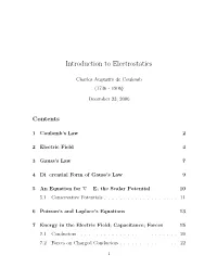 Introduction to Electrostatics