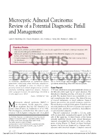 Microcystic Adnexal Carcinoma: Review of a Potential Diagnostic Pitfall and Management