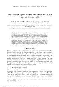 Mortars and Binders Before and After the Roman World